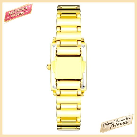 Gold-Tone Bracelet Watch with Mineral Crystal, Adjustable Link Band main image 4